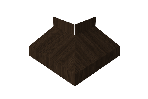 Угол отлива внешний 50 Grand Line 0,45 Print Elite с пленкой Coffee Wood TwinColor