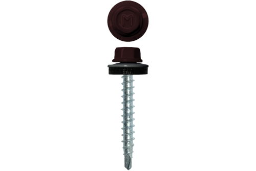 Саморез кровельный Daxmer 4,8х29 (250шт) сверло №1 RAL 3007