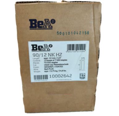 Скоба узкая 90 тип 12 мм BeA (7000 шт)