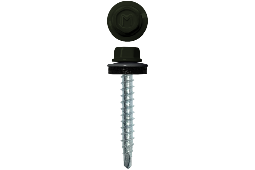 Саморез кровельный Daxmer 4,8х29 (250шт) сверло №1 RAL 6007