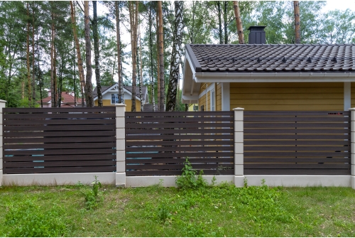 Ламель лицевая 125 забора жалюзи Texas Grand Line 0,45 Print Elite Coffee Wood TwinColor