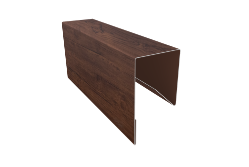 Планка П-образная заборная 17 Grand Line 0,45 Print Premium Cherry Wood Fresh TwinColor (3м)