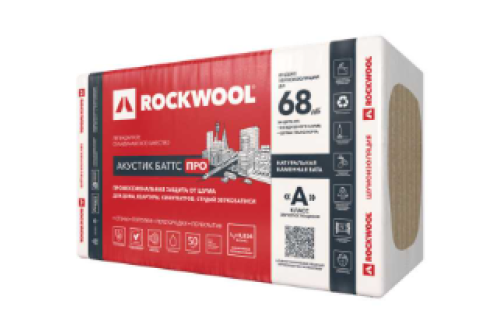 Утеплитель RockWool Акустик Баттс Про 1000х600х50 (0,24м3)