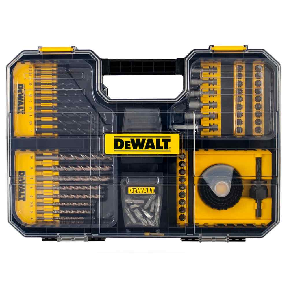Набор бит, буров и сверл DeWalt (100 шт) в пластиковом боксе
