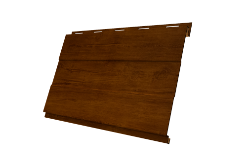 Софит металлический Вертикаль 0,2 prof Grand Line 0,45 Print Premium с пленкой Golden Wood Intense FTC