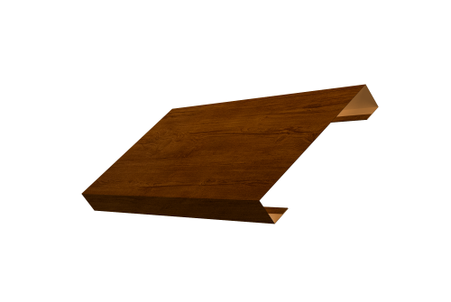 Ламель лицевая 125 забора жалюзи Texas Grand Line 0,45 Print Premium Golden Wood Intense FTC