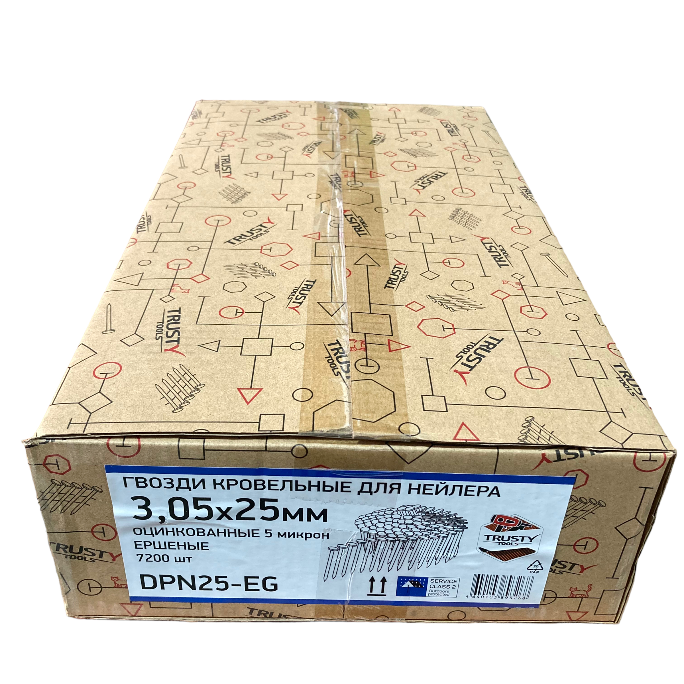 Гвоздь кровельный 25 мм Trusty (5 микрон) (7200 шт)