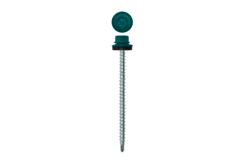 Саморез кровельный Daxmer 4,8х70 (100шт) сверло №1 RAL 5021