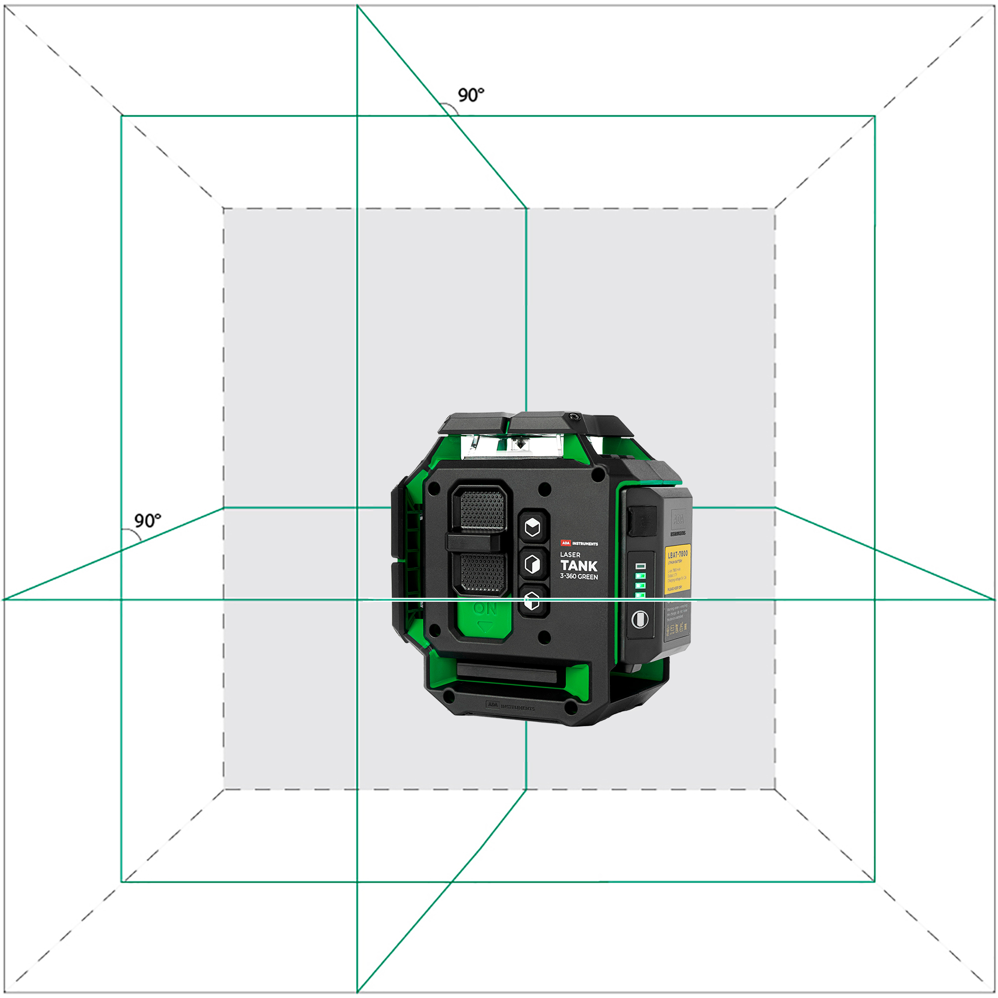 Лазерный уровень ADA Laser TANK 3-360 GREEN Basic Edition