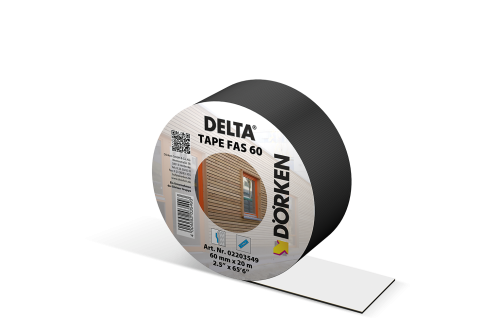 Лента Delta-Tape Fas 60 односторонняя для проклейки нахлестов фасадных мембран Delta семейства Fassade (20мх60мм)
