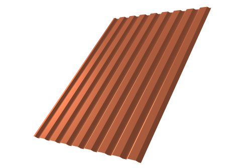 Профнастил С20A Grand Line 0,5 Satin RAL 8004 терракота