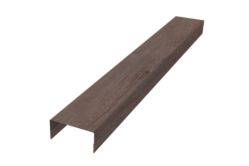 Крышка забора для горизонтального монтажа штакетника Grand Line 0,45 Print Elite White Wood TwinColor (2,5м)
