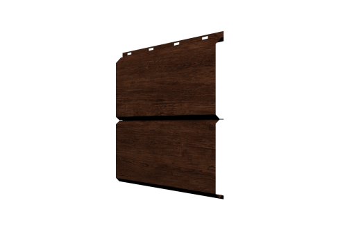 Софит металлический ЭкоБрус 0,345 Grand Line без перфорации 0,45 Print Elite Cherry Wood TwinColor