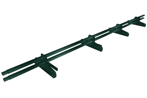 Снегозадержатель трубчатый для фальца Premium 45х25 RAL 6005 (3м) оцинкованный