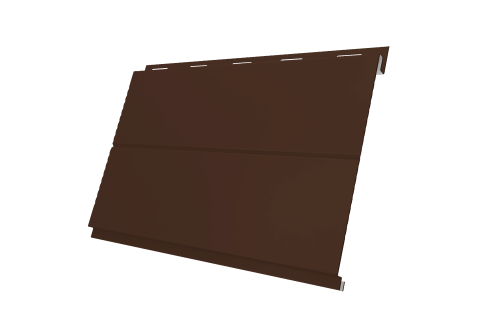 Софит металлический Вертикаль 0,2 line Grand Line 0,5 PurPro Matt 275 с пленкой RAL 8017 шоколад