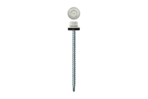 Саморез кровельный Daxmer 4,8х70 (100шт) сверло №1 RAL 9002