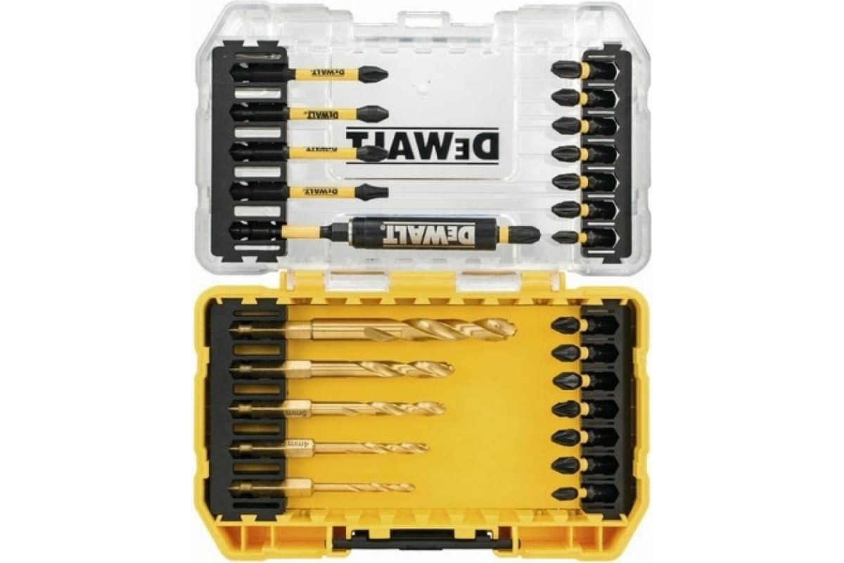 Набор бит и свёрл DeWalt EXTREME FlexTorq (25 шт) в кейсе