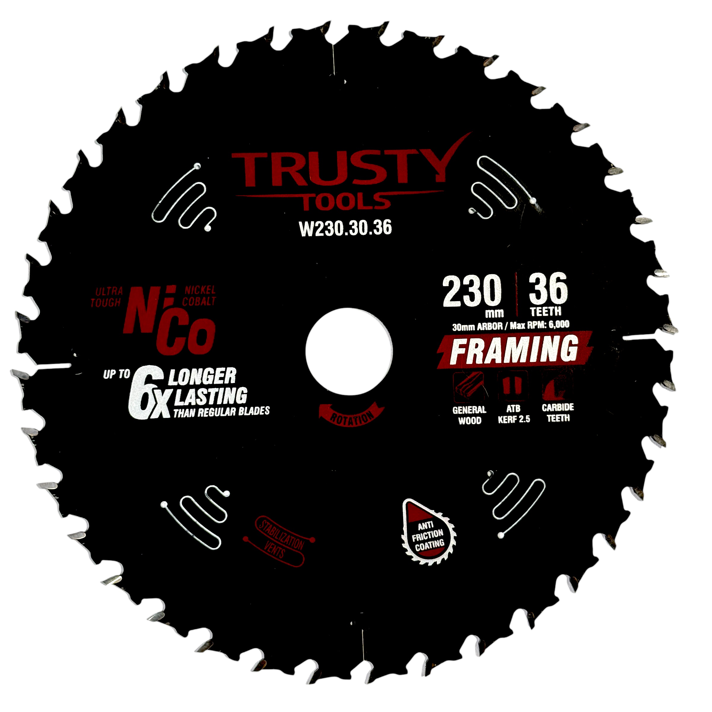 Диск пильный Trusty-Tools Framing по дереву 230х30 36T
