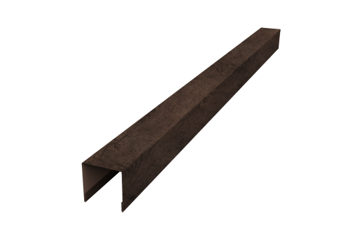 Планка вертикальная лицевая для забора жалюзи Palermo Grand Line 0,45 Print Elite Antique Wood TwinColor (1,8м)