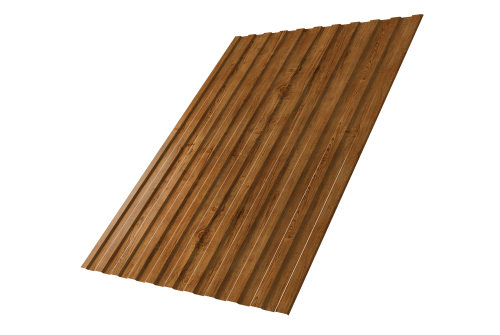 Профнастил С8A v02 Grand Line 0,45 Print-Double Elite с пленкой Golden Wood