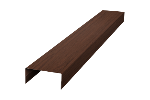 Крышка 30х15 для забора жалюзи Texas Grand Line 0,45 Print Elite Choco Wood TwinColor (2,5м)
