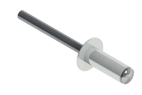 Заклёпка вытяжная Daxmer 4,8х12 (1000шт) алюм/сталь RAL 9003