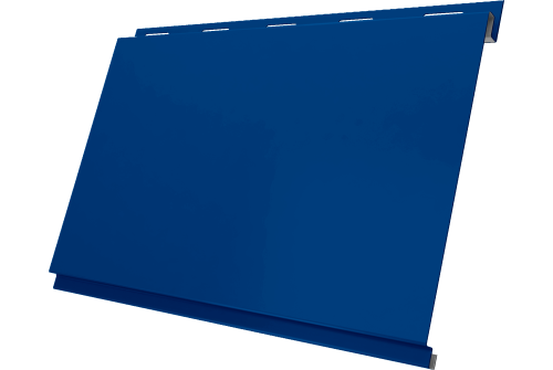 Софит металлический Вертикаль 0,2 classic Grand Line 0,5 Satin с пленкой RAL 5005 сигнальный синий