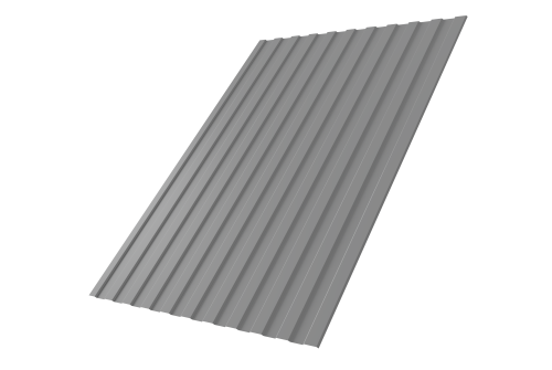 Профнастил С8A v01 Grand Line 0,5 Satin RAL 9006 бело-алюминиевый