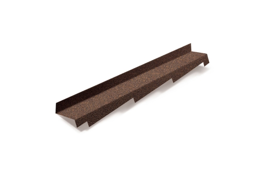 Планка примыкания правая для композитной черепицы Metrotile кофе (1,25м)