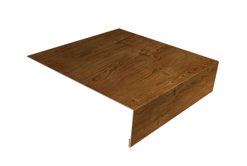 Планка лобовая/околооконная простая 190х50 Grand Line 0,45 Print Elite Golden Wood TwinColor (3м)
