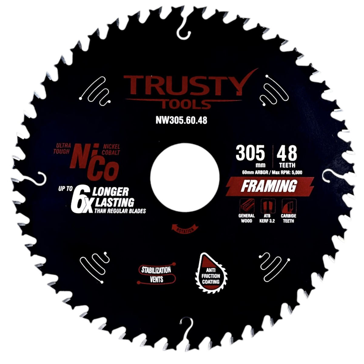 Диск пильный Trusty-Tools индустриальный 305х60 48T