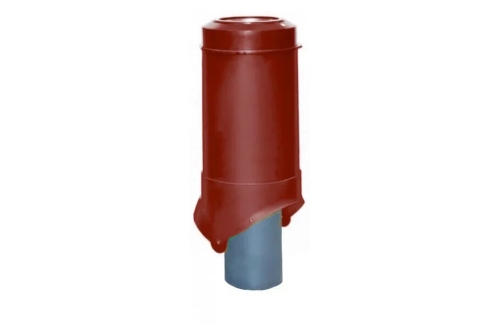Выход канализации Krovent Pipe-VT 125/100 изолированный красный