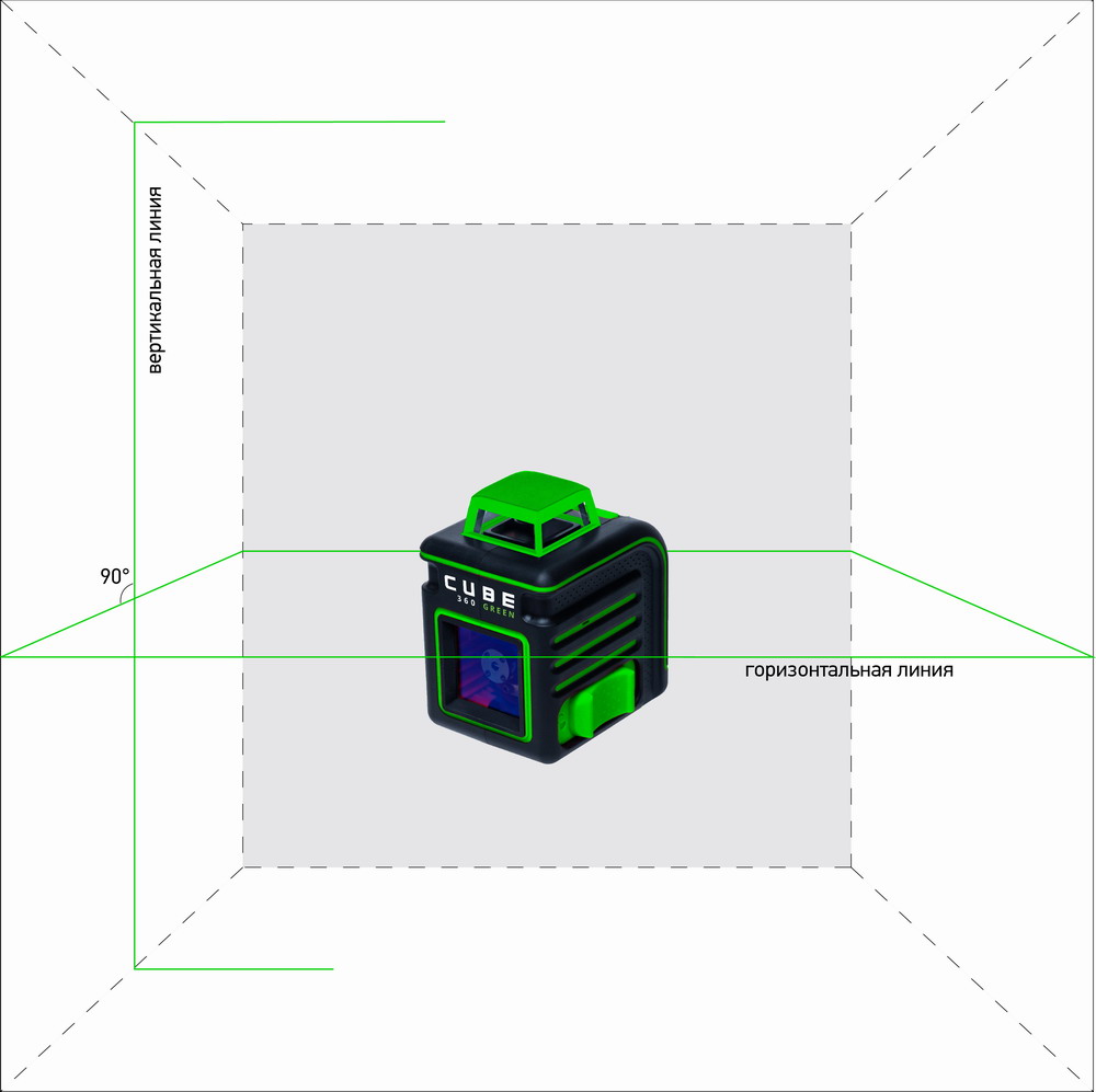 Лазерный уровень ADA CUBE 360 GREEN PROFESSIONAL EDITION