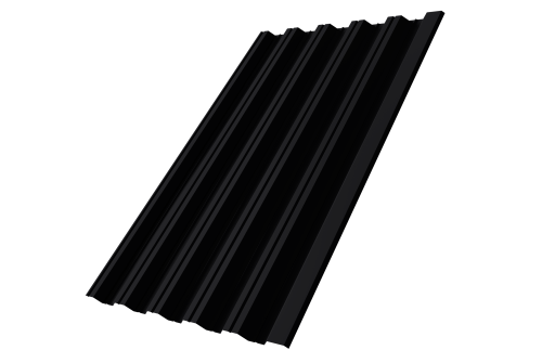 Профнастил НС35R Grand Line 0,5 PurPro Matt 275 RAL 9005 черный
