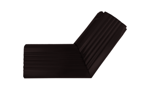 Колено трубы гофрированное боковое правое Vortex Lite Matt 76х102мм RAL 9005 черный