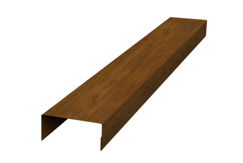 Крышка 45х20 для забора жалюзи Texas Grand Line 0,45 Print-double Elite Golden Wood (3м)