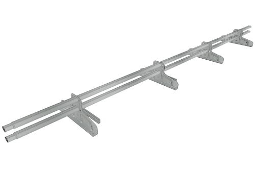 Снегозадержатель трубчатый для фальца Premium 45х25 RAL 9006 (3м) оцинкованный