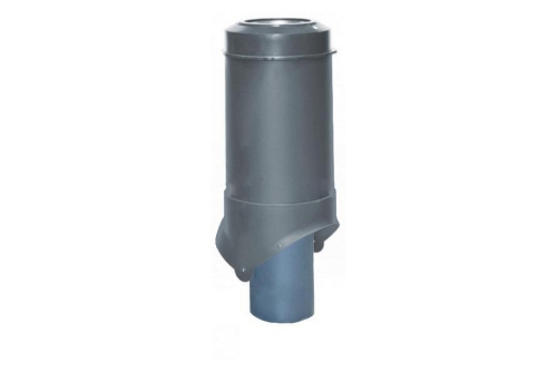 Выход канализации Krovent Pipe-VT 125/100 изолированный серый