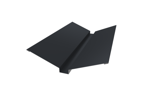 Планка ендовы верхней 115х30х115 Grand Line 0,5 Drap RAL 7024 мокрый асфальт (2м)
