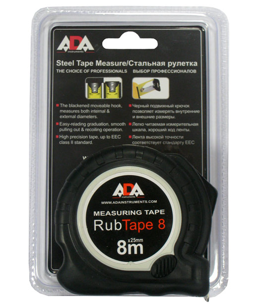Рулетка измерительная ADA RubTape 8
