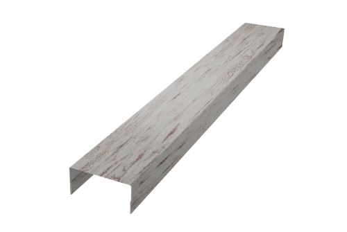 Крышка забора для горизонтального монтажа штакетника Grand Line 0,45 Print Elite Snow Wood TwinColor (3м)