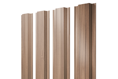 Штакетник Прямоугольный с прямым резом Grand Line 0,45 Print Elite Honey Wood TwinColor