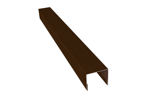 Планка П-образная заборная 24 Grand Line 0,45 Print Elite Choco Wood TwinColor (3м)
