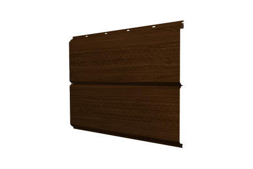 Софит металлический ЭкоБрус new Grand Line c перфорацией 0,45 Print Elite с пленкой Choco Wood TwinColor