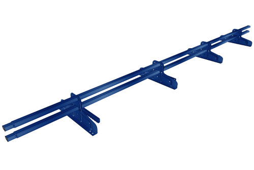 Снегозадержатель трубчатый для фальца Premium 45х25 RAL 5005 (3м) оцинкованный