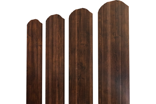 Штакетник Twin XL фигурный Grand Line 0,4 Print Premium Cherry Wood Dark FTC