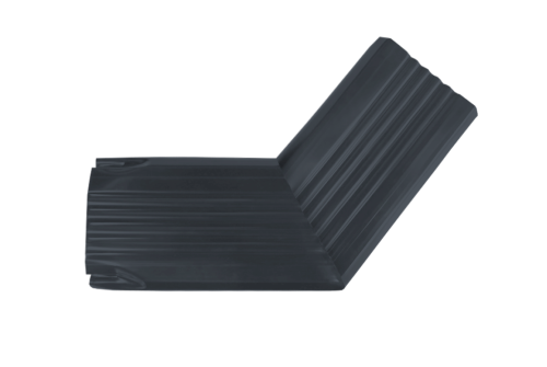 Колено трубы гофрированное боковое левое Vortex Lite 76х102мм Matt RAL 7024 мокрый асфальт