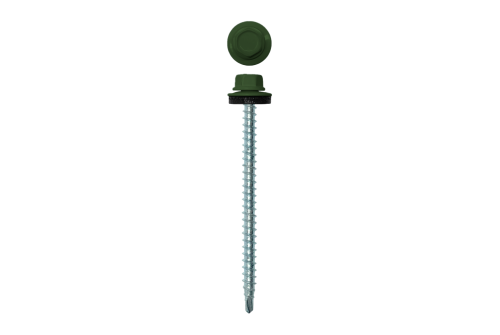 Саморез кровельный 4,8х70 (100шт) сверло №1 RAL 6020