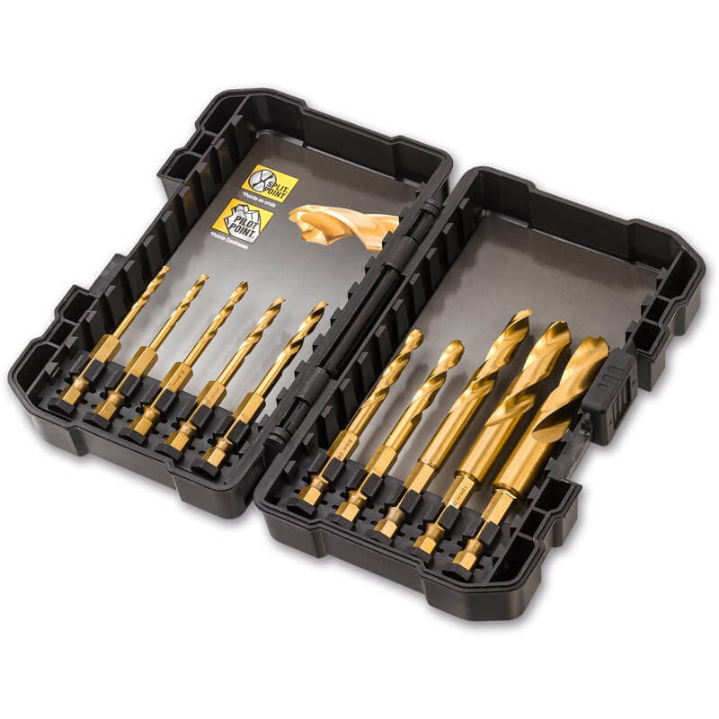Набор сверл по металлу DeWalt Extreme Impact TITANIUM 3-12 мм (10 шт)
