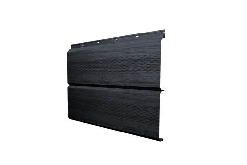 Софит металлический ЭкоБрус new Grand Line c перфорацией 0,45 Print Premium с пленкой Grey Wood TwinColor